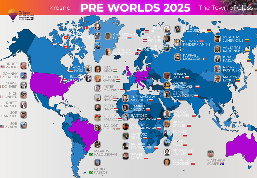 Pre Worlds 2025 country map